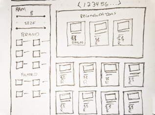 EzBuild Initial Sketch - Store Page