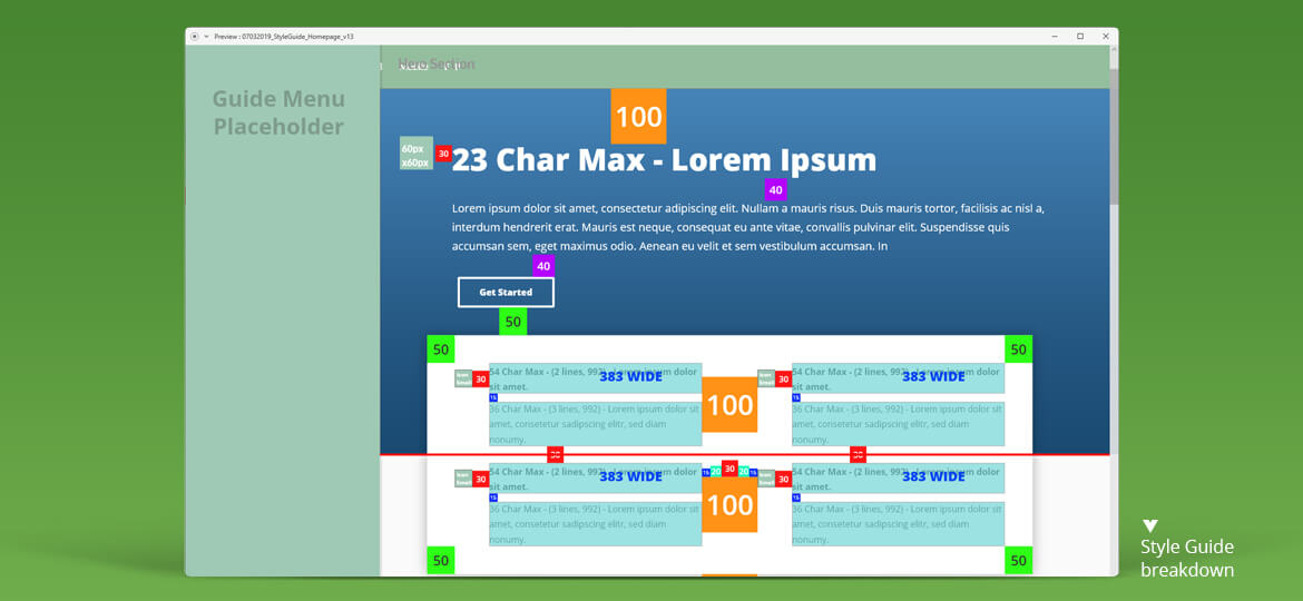 2019 - Styleguide Breakdown